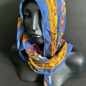 Vintage Bill Blass Large Cornucopia Silk Scarf